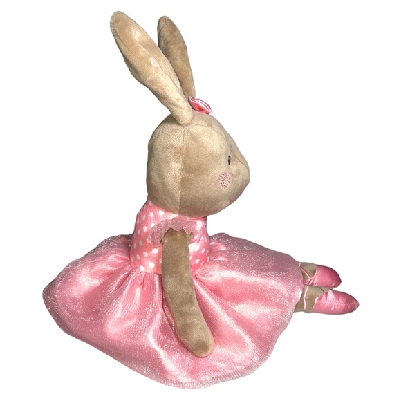 Spark Create Imagine Ballerina Bunny Rabbit Plush Pink Tutu Rattle Baby Toy 16in - Picture 4 of 7